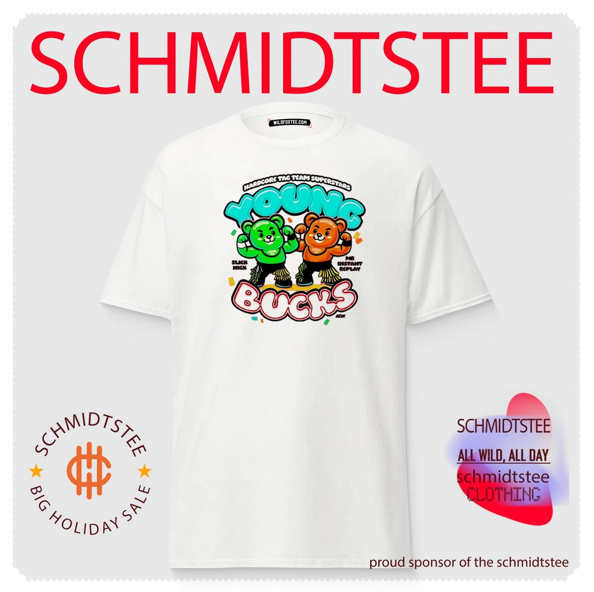 Matt and Nick Jackson the Young Bucks Gummy Bucks hardcore tag team superstars shirt