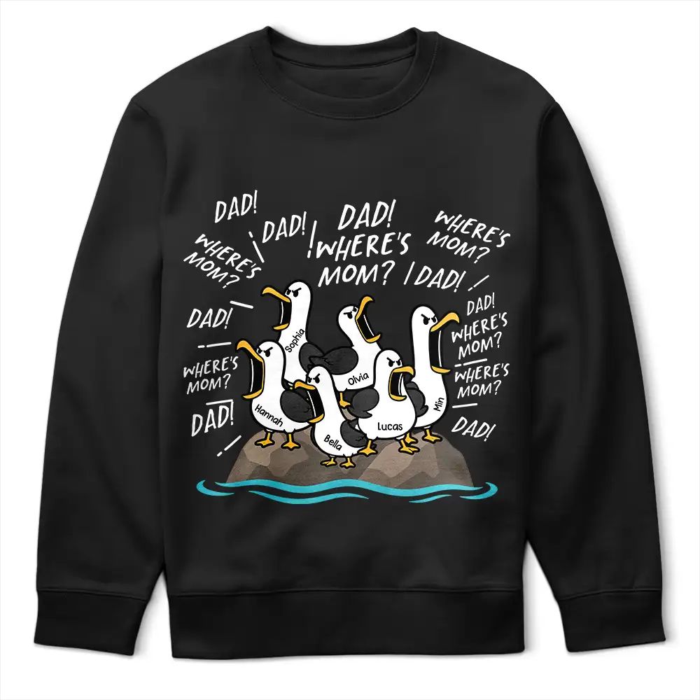 Funny Seagull Dad Where's Mom - Personalized T Shirt