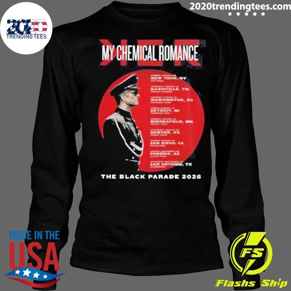 My Chemical Romance The Black Parade North America 2026 Tour Shirt