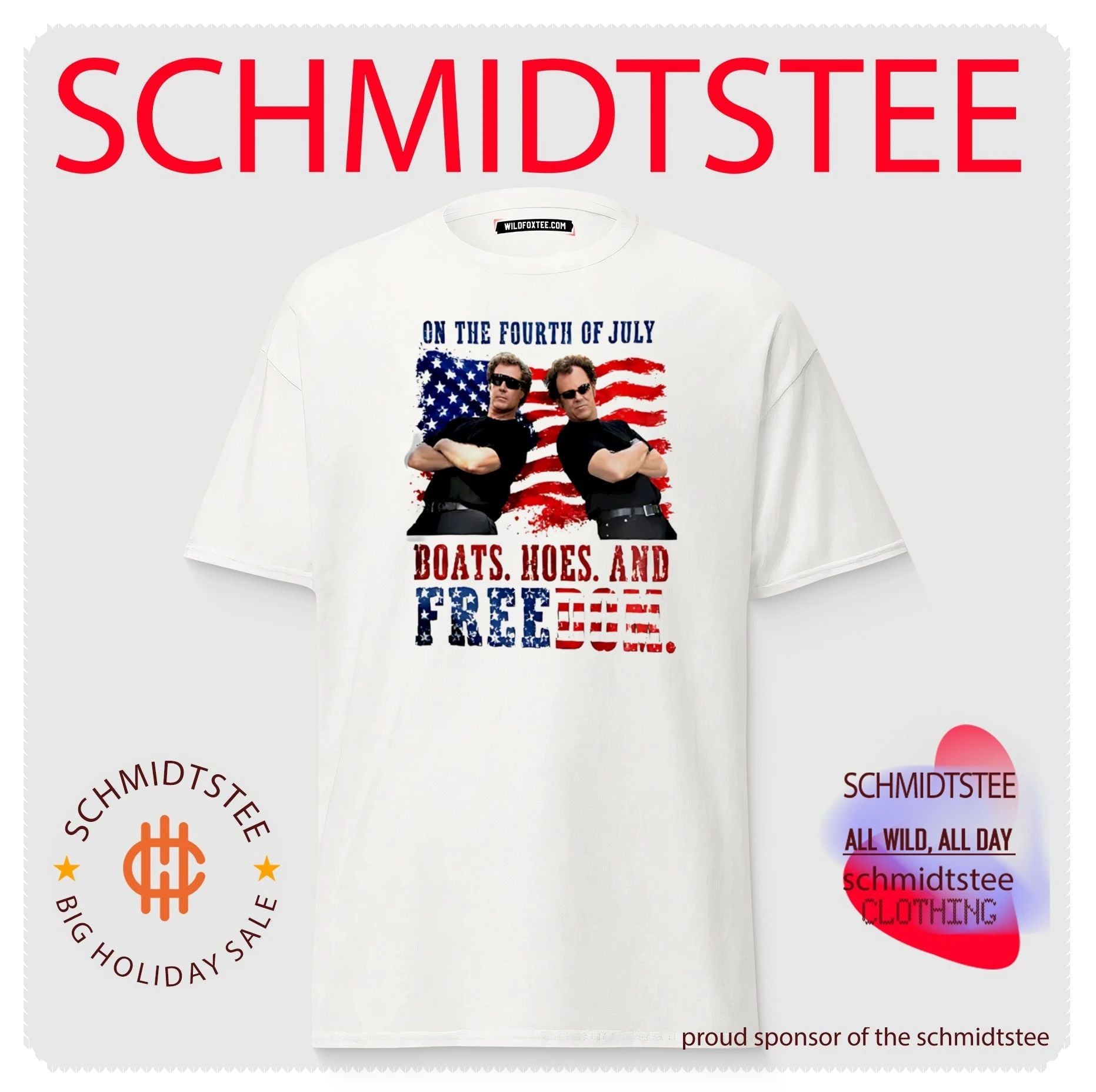 On The Fourth Of July Boats Hoes & Freedom Step Brothers Movie Lyrics Funny 4th Of July shirt