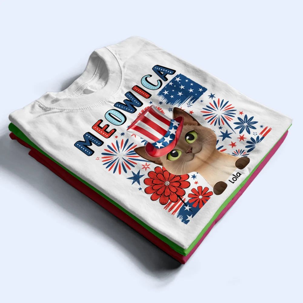 Meowica Independence Day - Personalized T Shirt