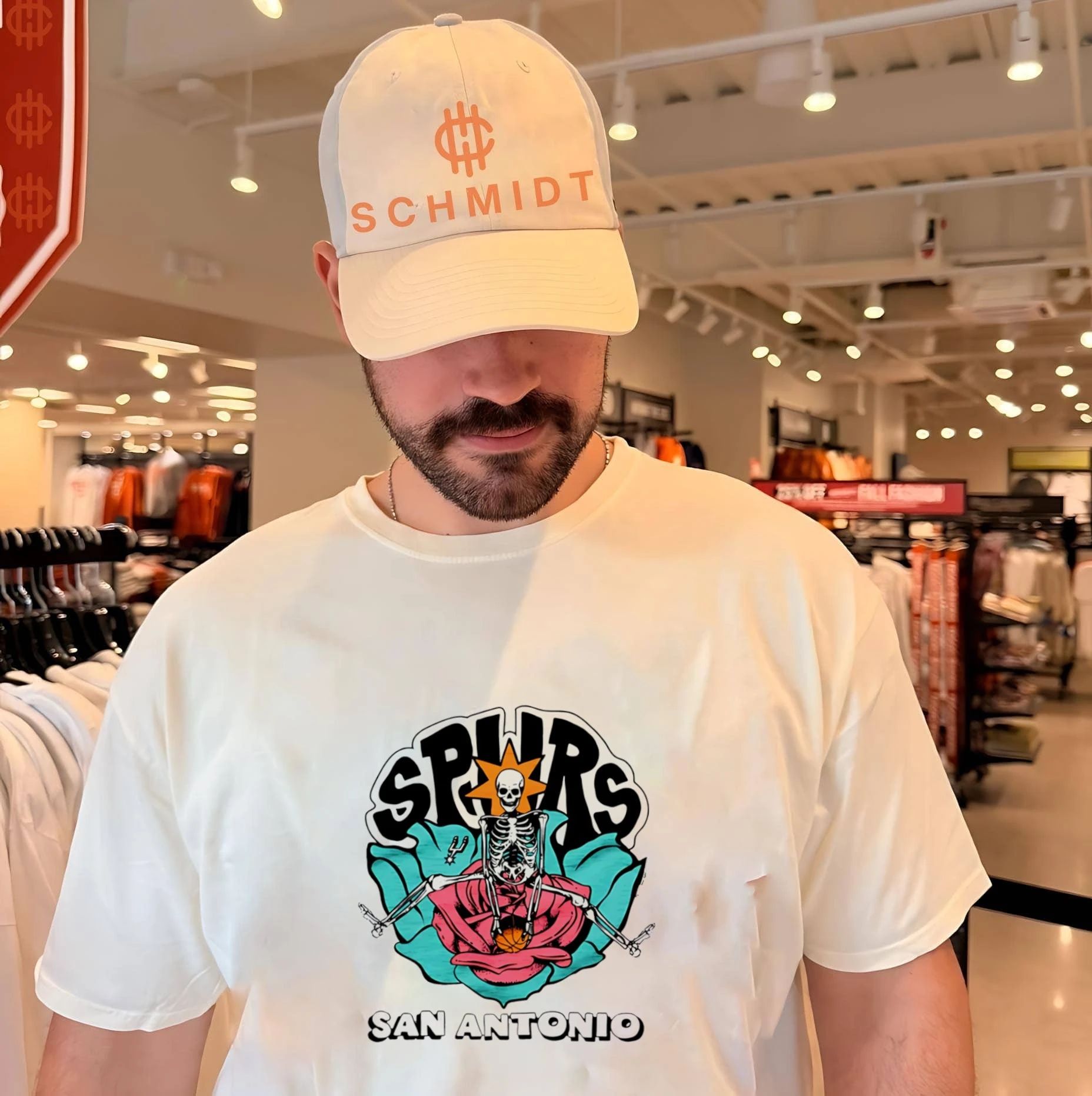 NBA x Grateful Dead x Spurs Skeleton shirt
