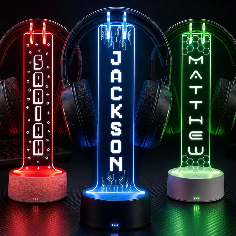 Boyfriend Teen Kid Gamer Name - Personalized Headphone Stand