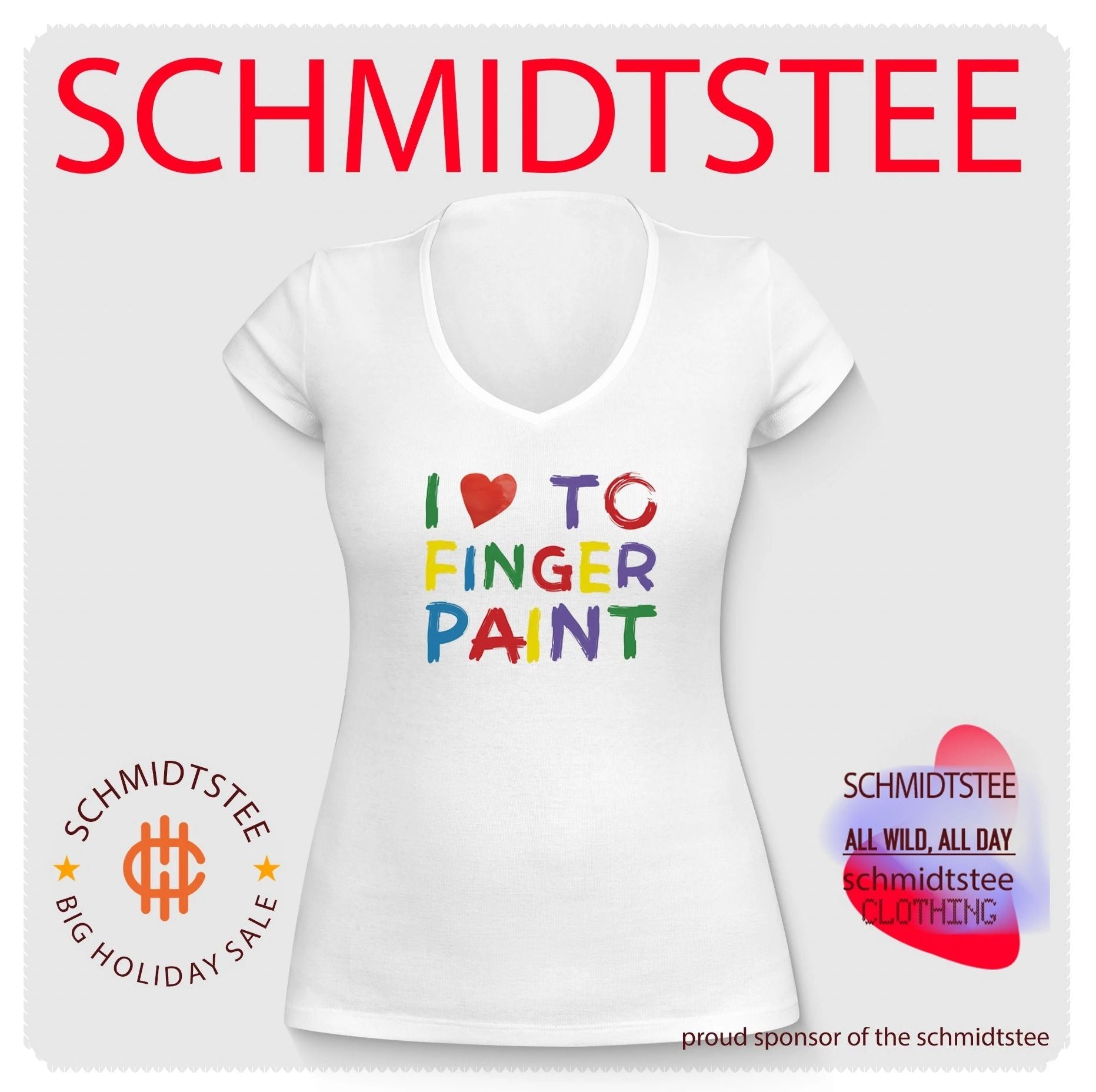 I Heart to Finger Paint full color shirt