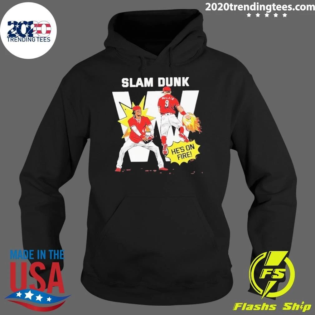 Cincinnati Reds Slam Dunk He’s On Fire Shirt