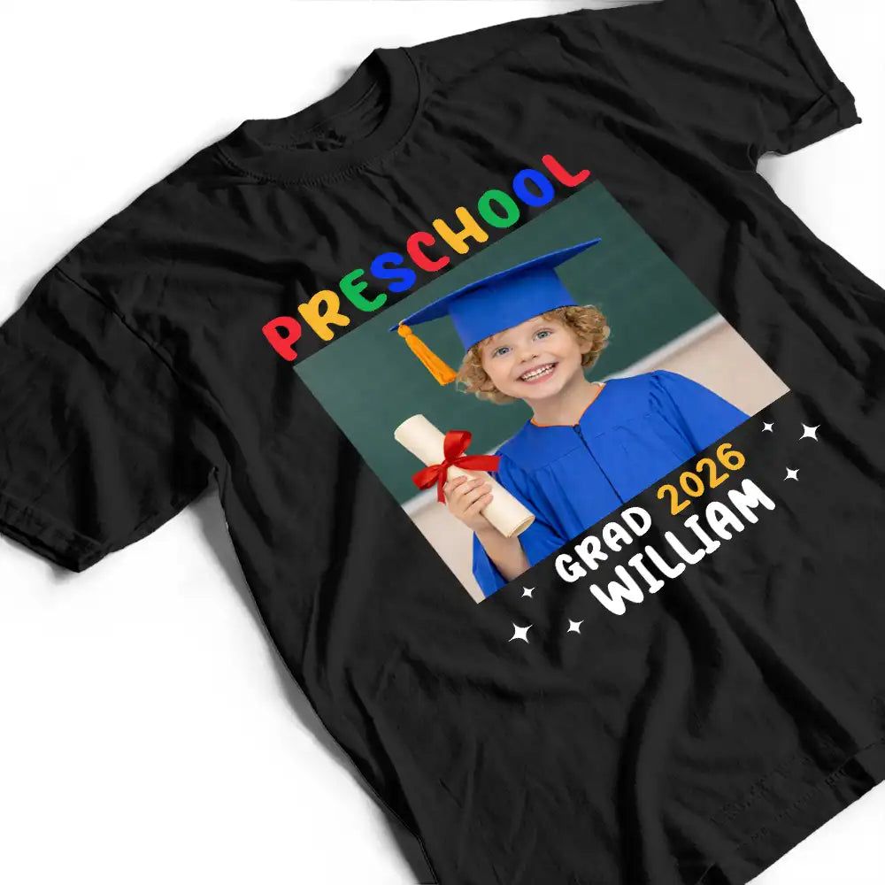 Custom Photo Family Matching Pre-K Kindergarten Graduation - Personalized T Shirt
