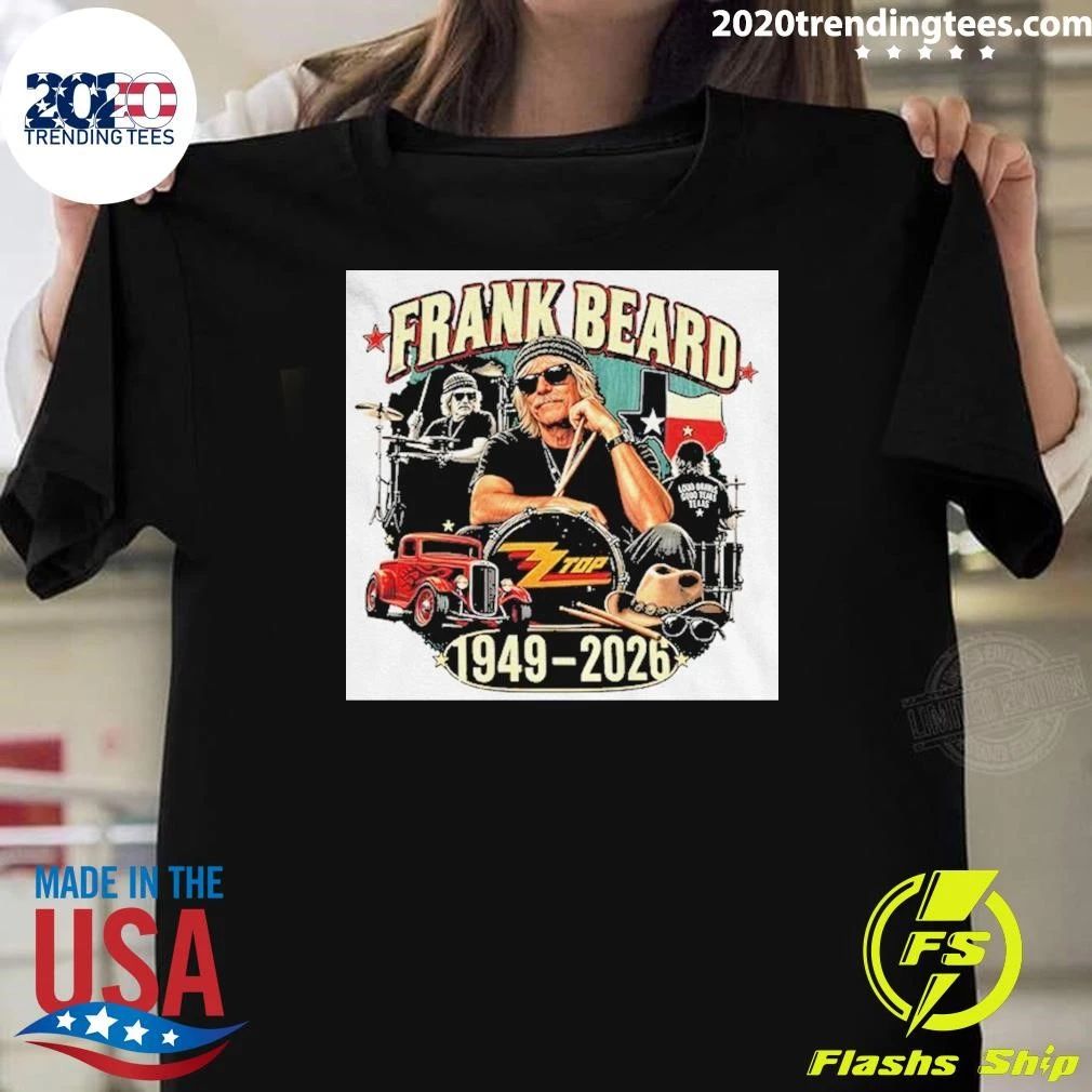 Frank Beard Memorial 1949-2026 Zz Top Vintage Rock Shirt