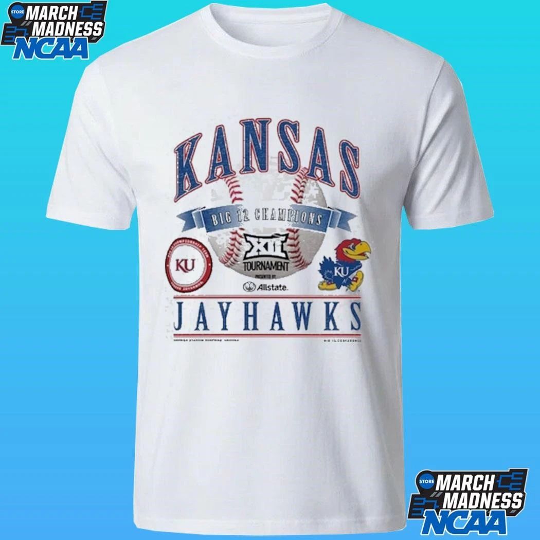 Kansas Jayhawks New Era Male 2026 Big 12 Baseball Tournament Champions Locker Room Shirt