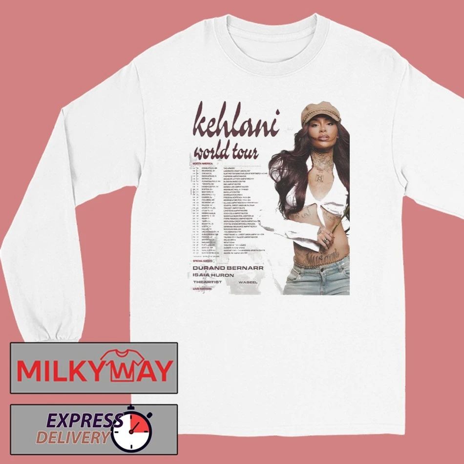 Kehlani World Tour 2026 North America Schedule Dates Two Sided T-Shirt