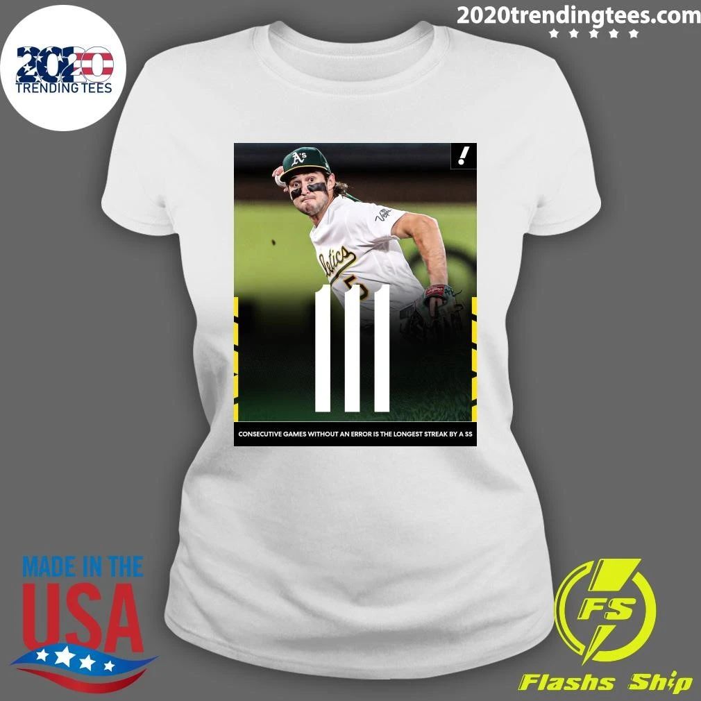 Jacob Wilson Makes Mlb History He Now Holds The Record For The Longest Errorless Streak By A Shortstop Ever 111 Games Shirt