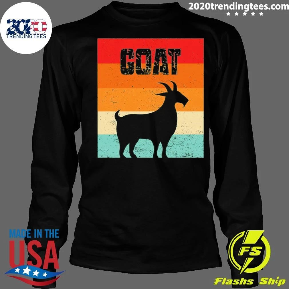 GOAT Retro Silhouette Vintage Animal Lover Tee Shirt