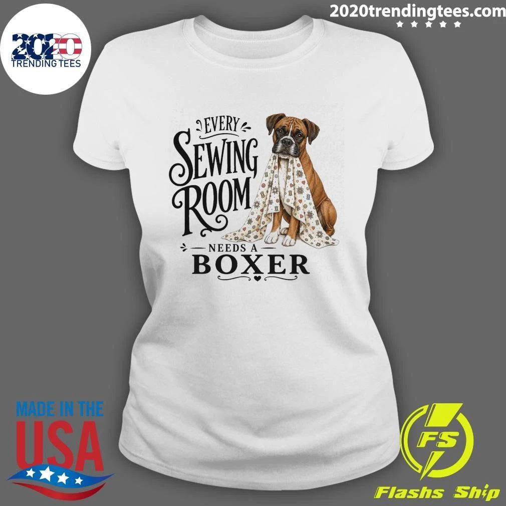 Dog Every Sewing Room Needs A Boxer Sewing Tee Shirt
