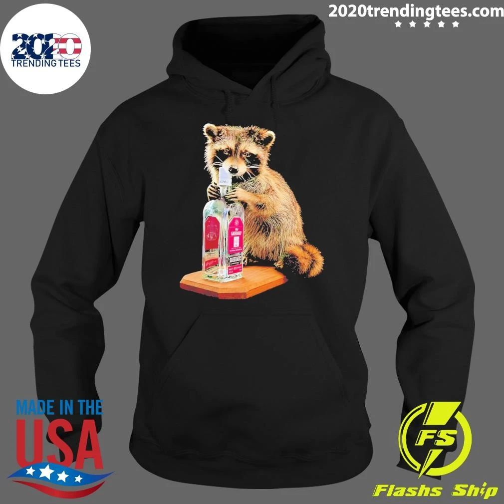 Haaland Raccoon Holding A Bottle Of Greenall’s Original London Dry Gin Shirt