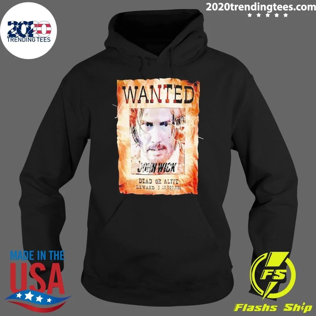 John Wick Wanted Dead Or Alive 10 Million Dollar Reward Shirt