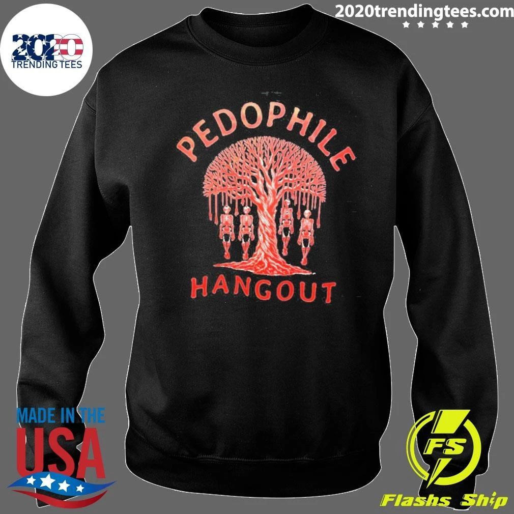 Pedophile Hangout Skeleton Tree Dark Humor Shirt