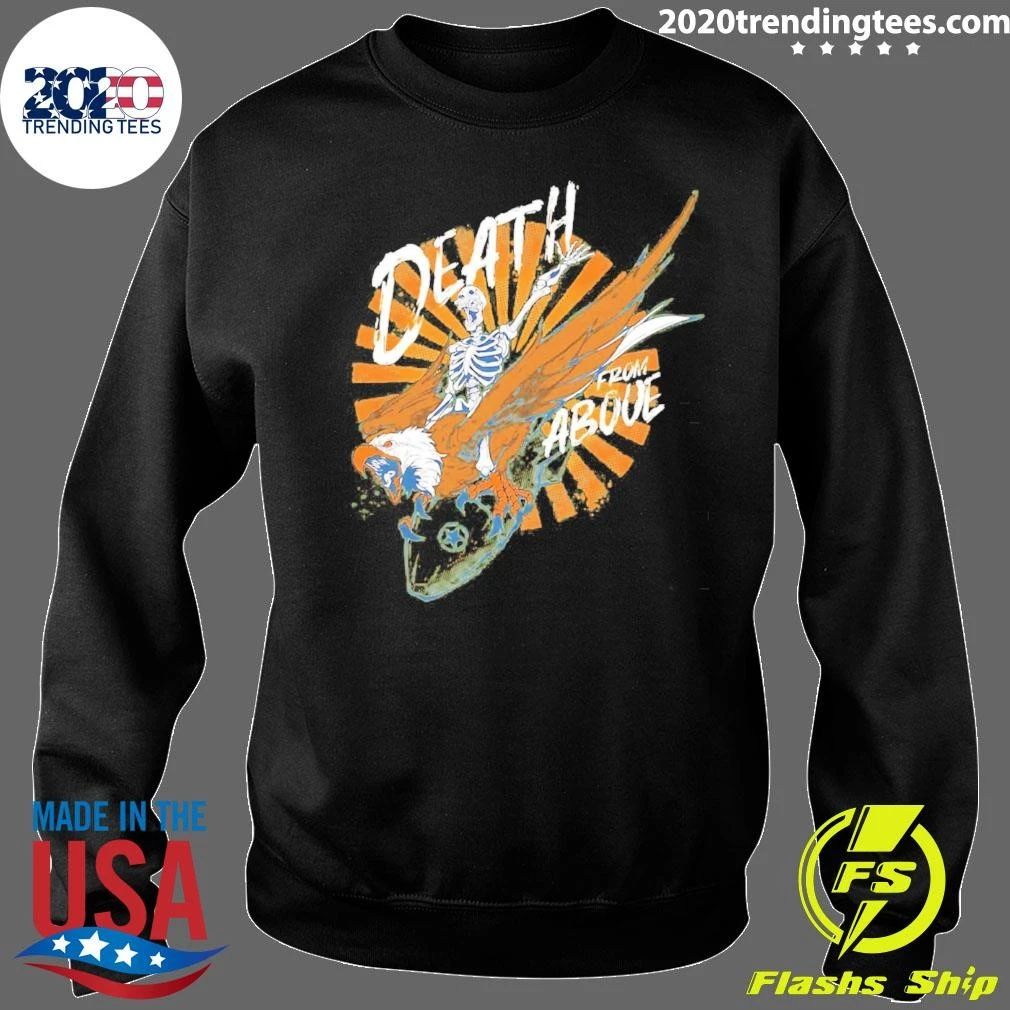 Death From Above Skeleton Riding Bald Eagle Shirt