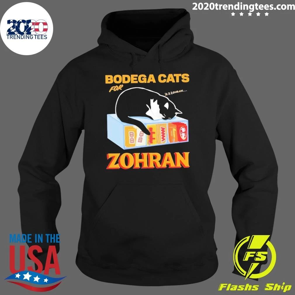 Bodega Cats For Zohran Cat Snack Kitty Shirt