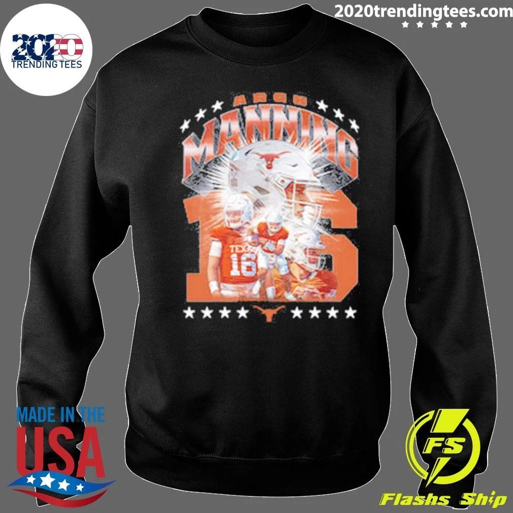 Texas Longhorns NCAA Football Arch Manning Collage Shirt