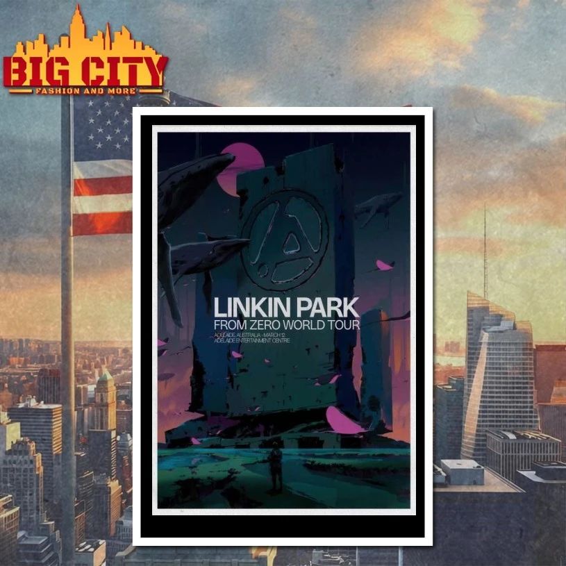 Linkin Park FZ 2026 Tour Adelaide Mar 12th Poster T-shirt