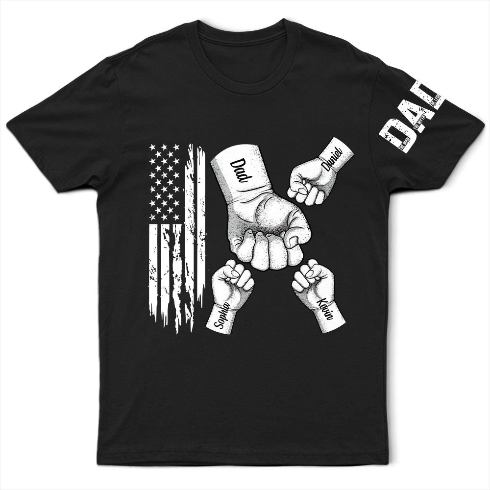 Dad The Man The Myth The Legend Stars & Stripes - Personalized T Shirt