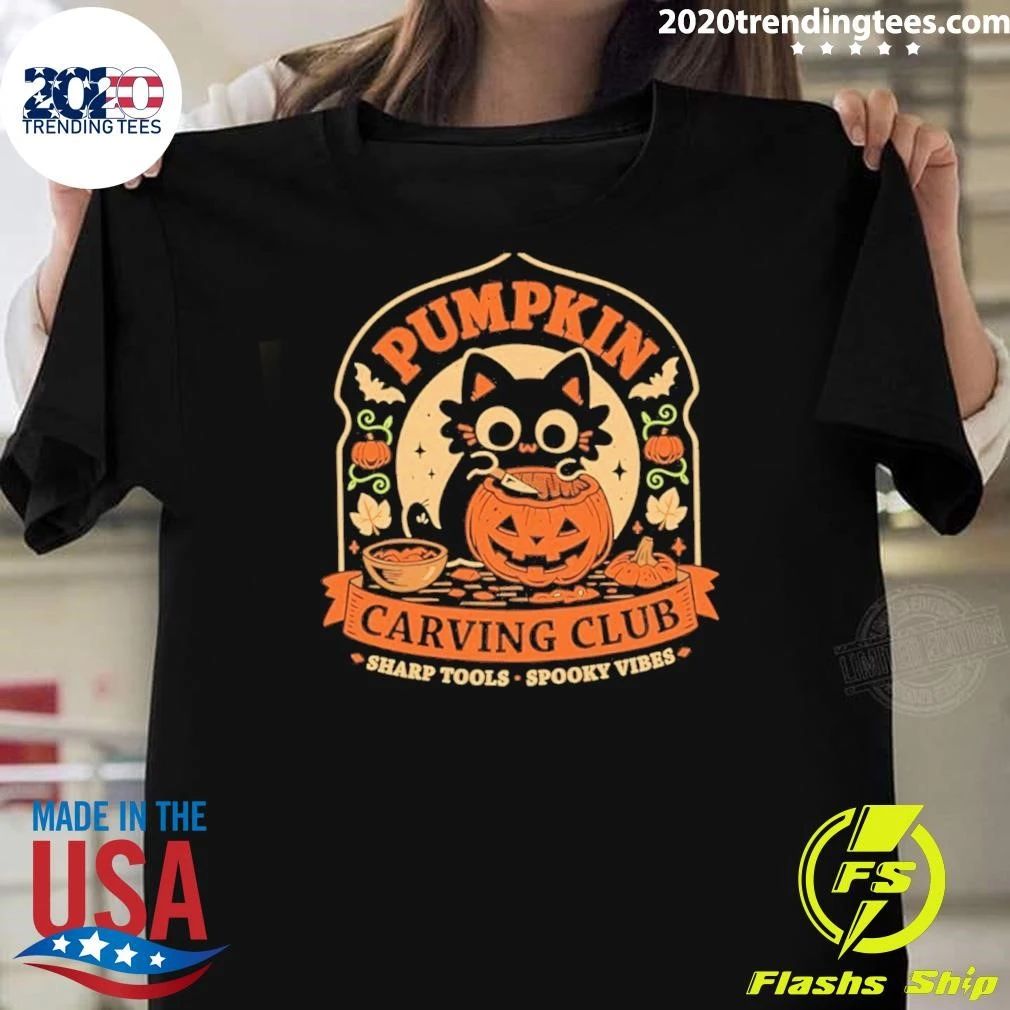 Pumpkin Carving Club Sharp Tools Spooky Vibes Shirt