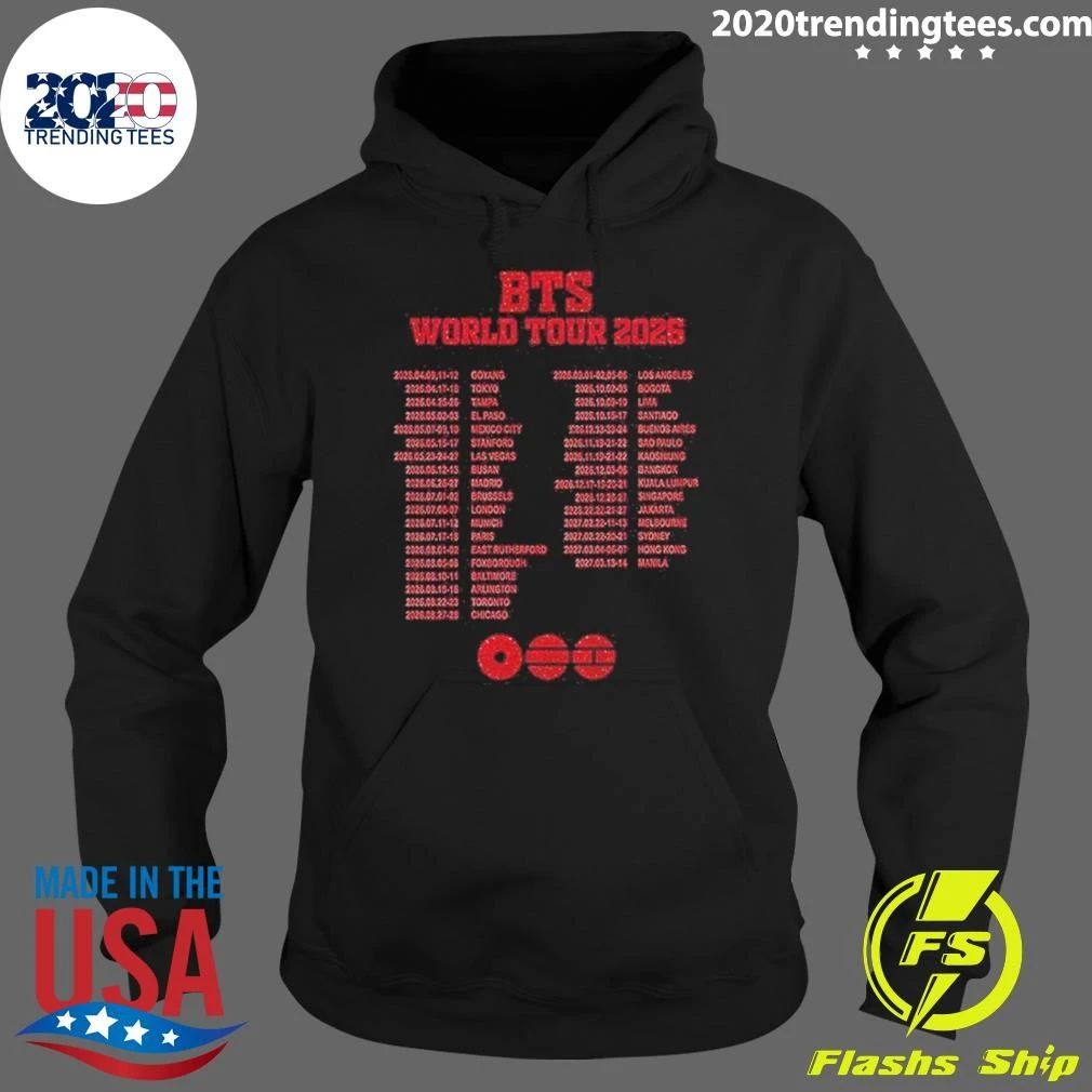 Bts World Tour Arirang 2026 Dates Shirt