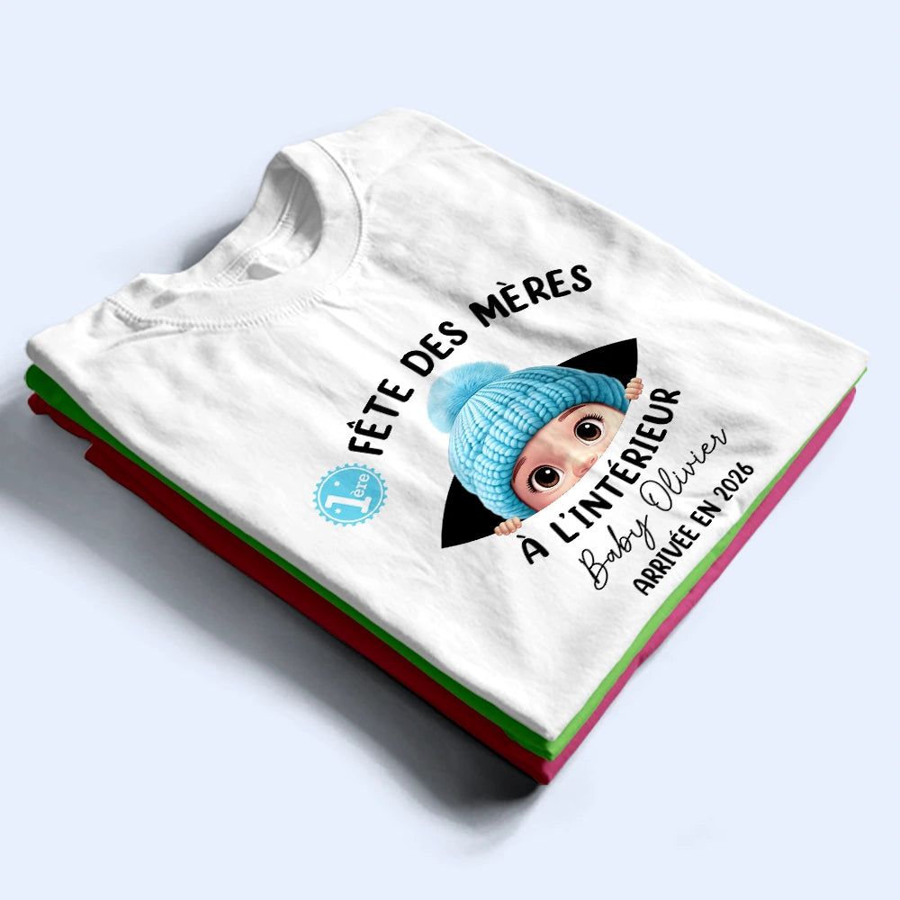 Bébé À L'intérieur - Pour Future Maman - T-Shirt Personnalisé