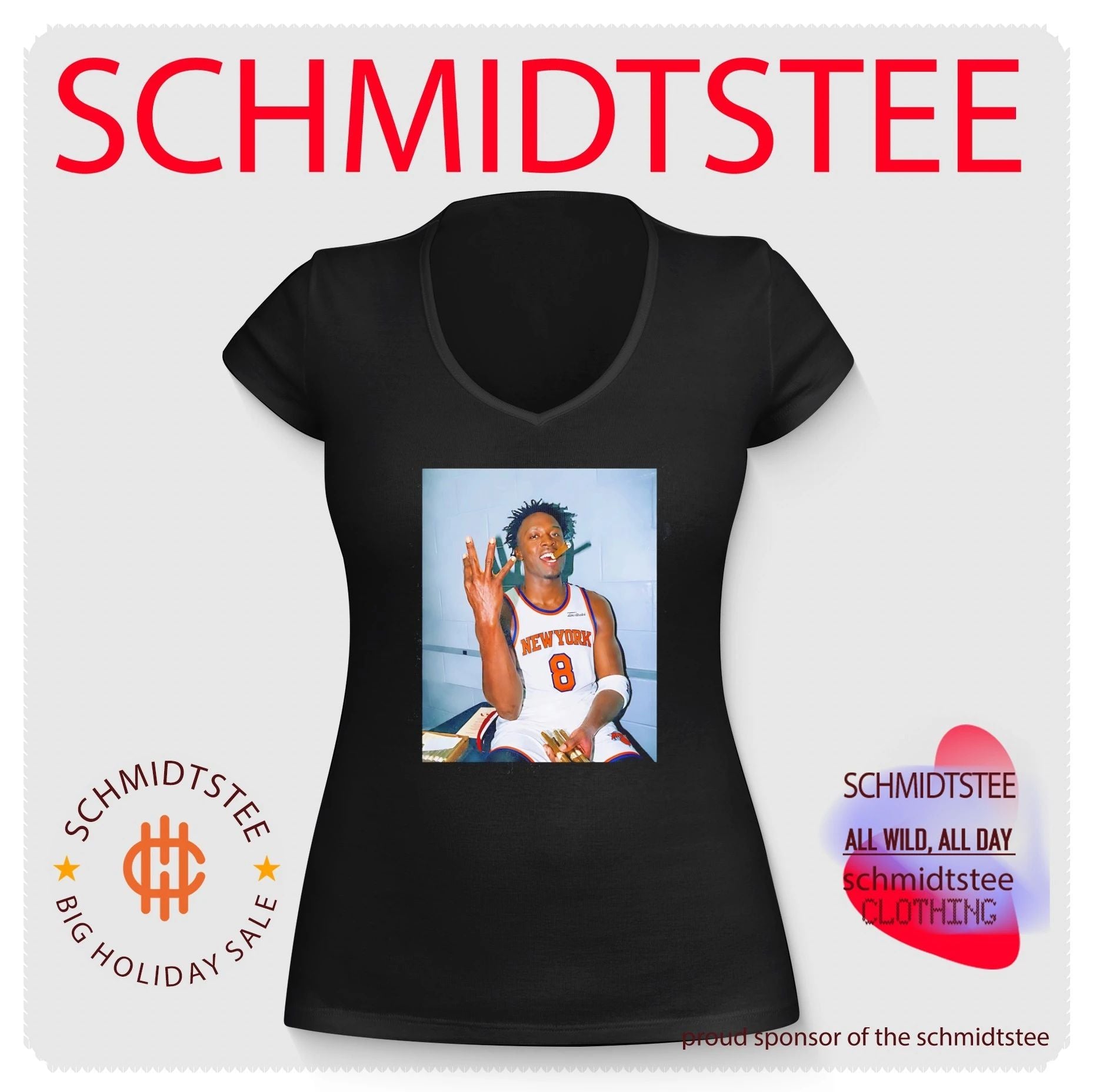 New York Knicks OG Anunoby hand gesture shirt