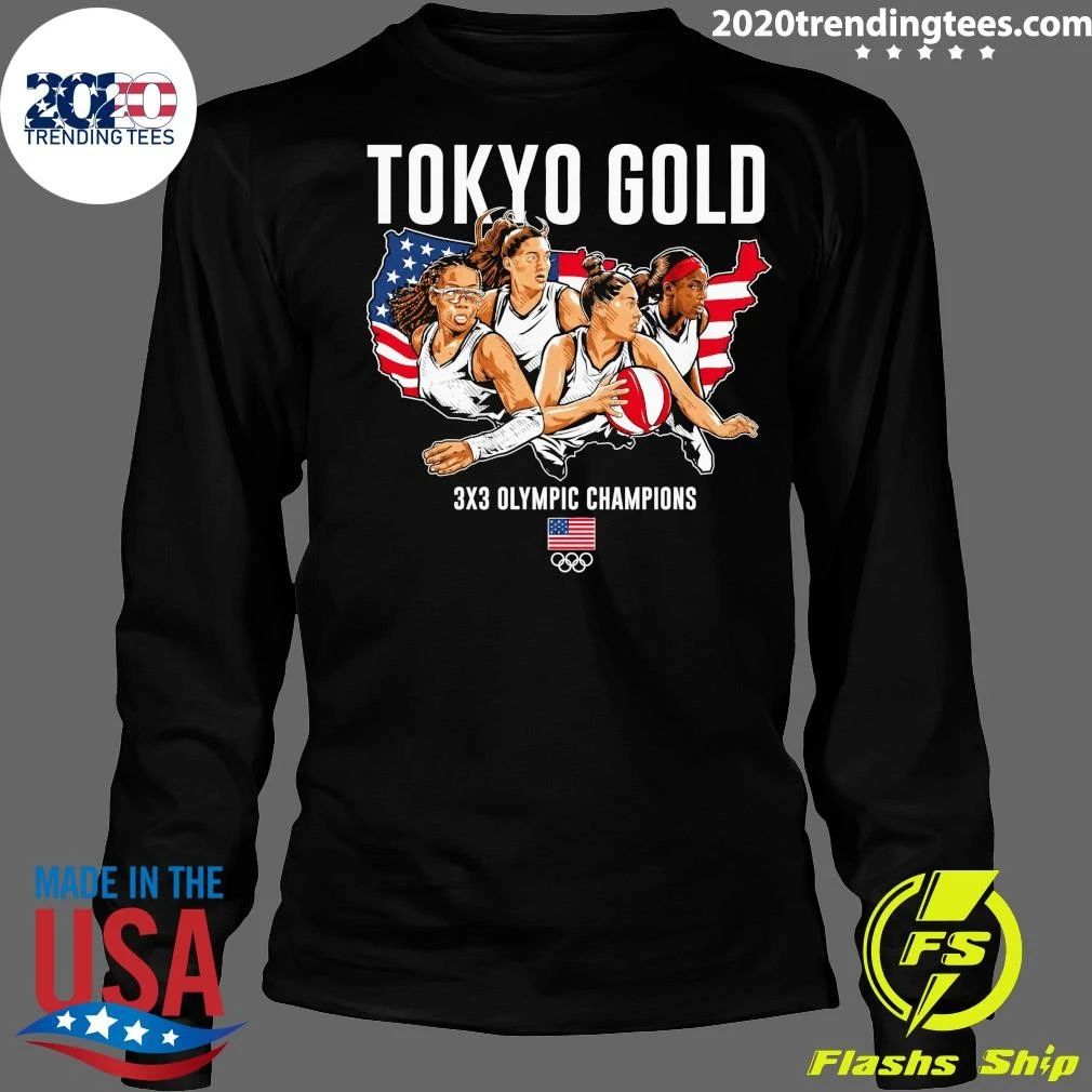 Team USA Tokyo Gold 3×3 Olympic Champions Shirt