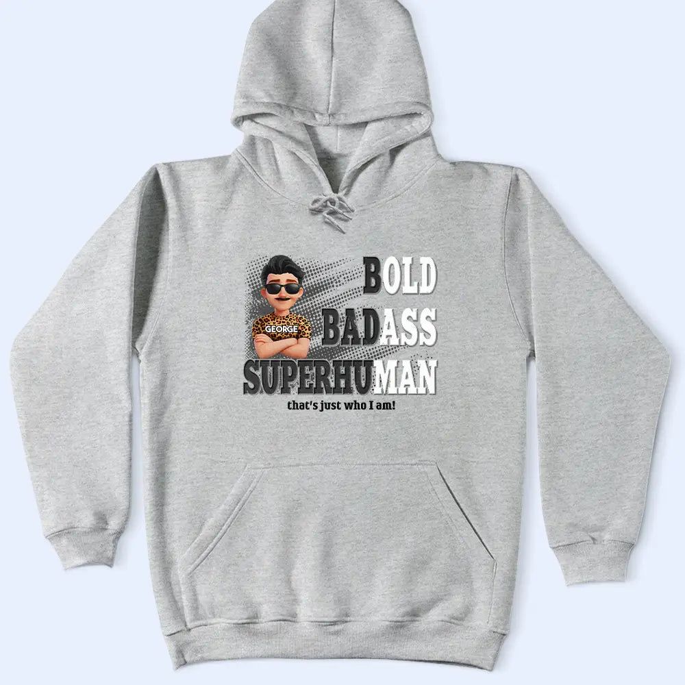 Bold Superhuman Old Man Fun Dad Papa - Personalized T Shirt