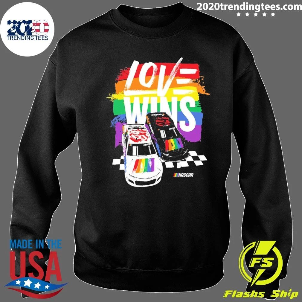 NASCAR Checkered Flag Sports Love Wins Pride Shirt