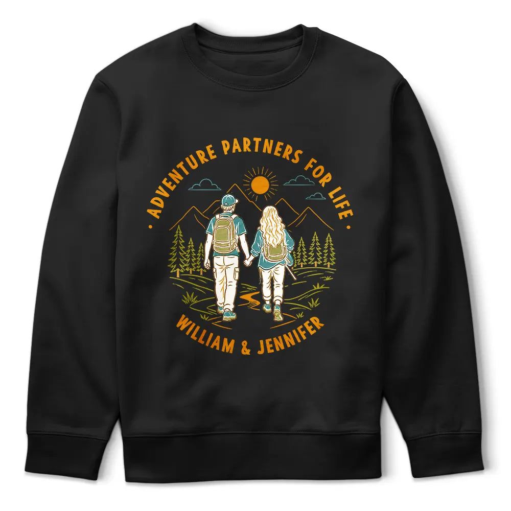 Retro Adventure Partners For Life - Personalized T Shirt