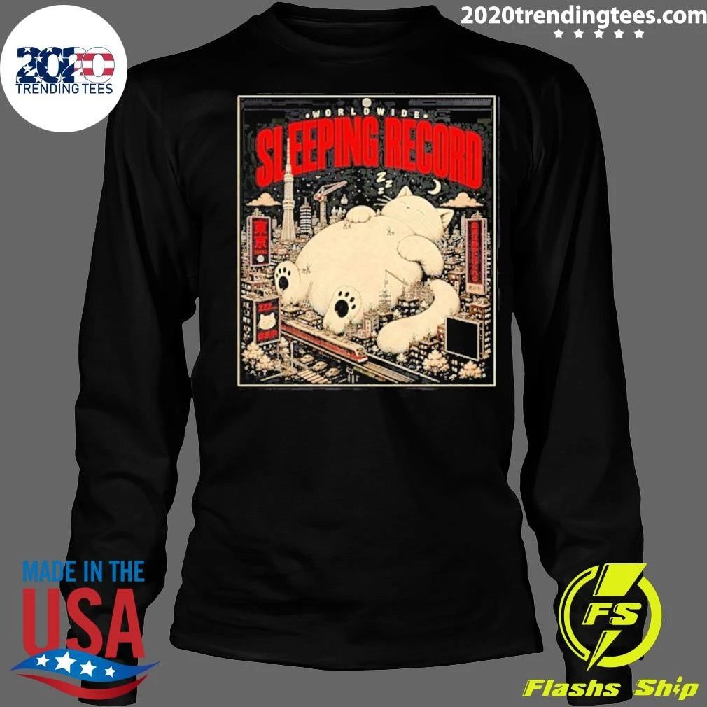 Worldwide Sleeping Record Tokyo Big Cat Shirt