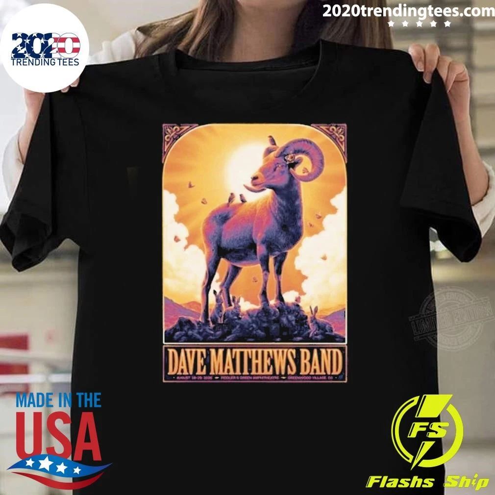 Dave Matthews Band Greenwood Village CO At Fiddler’s Green Amphitheater In Greenwood Village CO On August 28 29 2026 Shirt