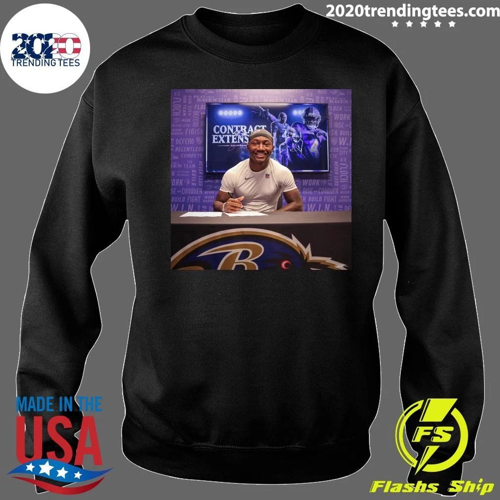 Zay Flowers Signs Contract Extension with the Baltimore Ravens Shirt