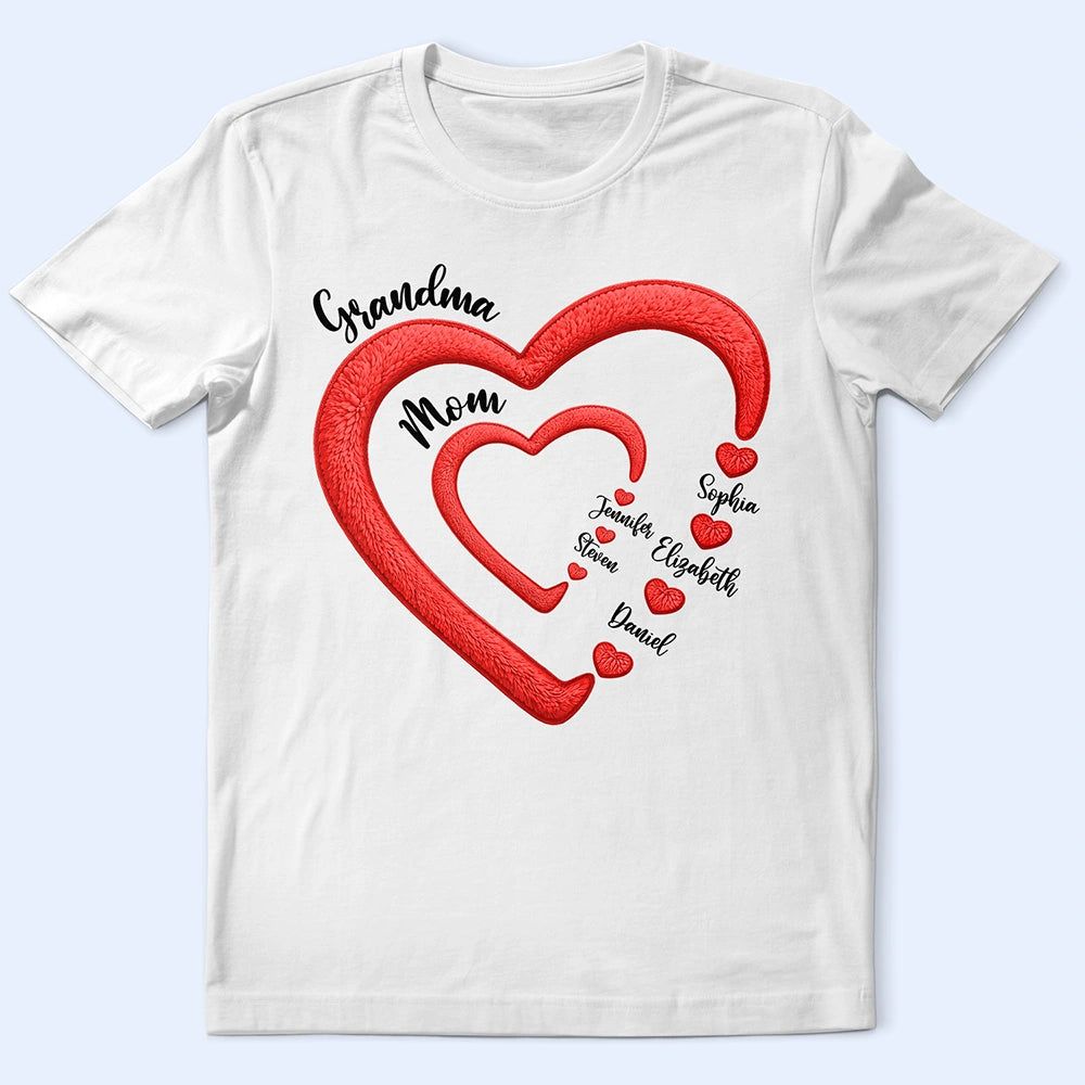 Mom Grandma Sweethearts - Personalized T Shirt