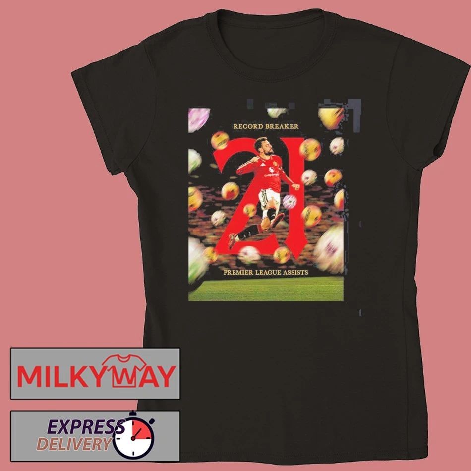 Bruno Fernandes Manchester United 2025 2026 Premier League 21 Assists Record Breaker T-Shirt