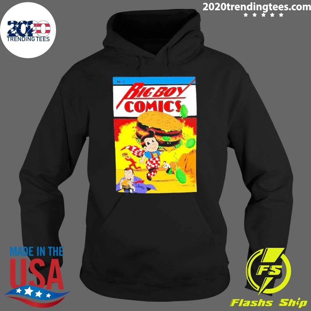 Funny Big Boy Comics No 1 Comic Book Hamburger Shirt
