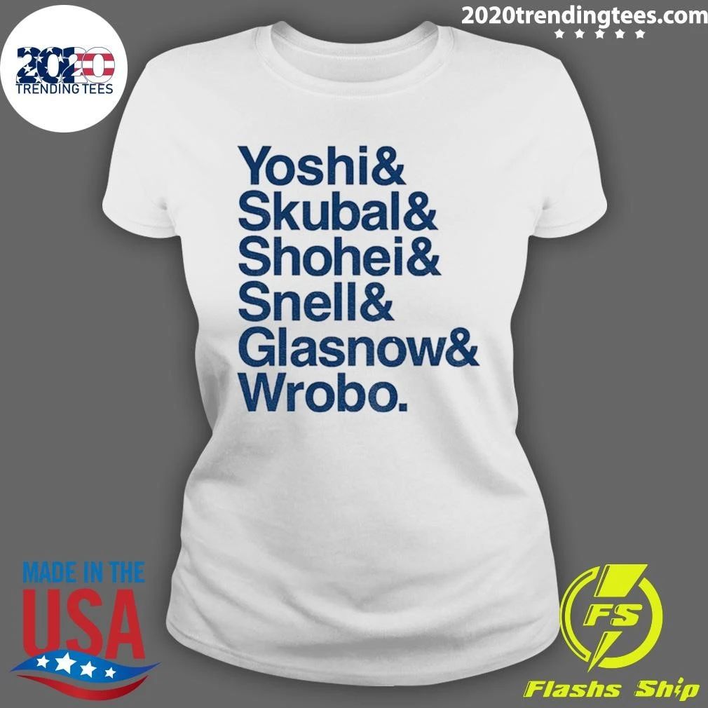 Yoshi Skubal Shohei Snell Glasnow Wrobo Los Angeles Dodgers Baseball Pitchers Ampersand Shirt