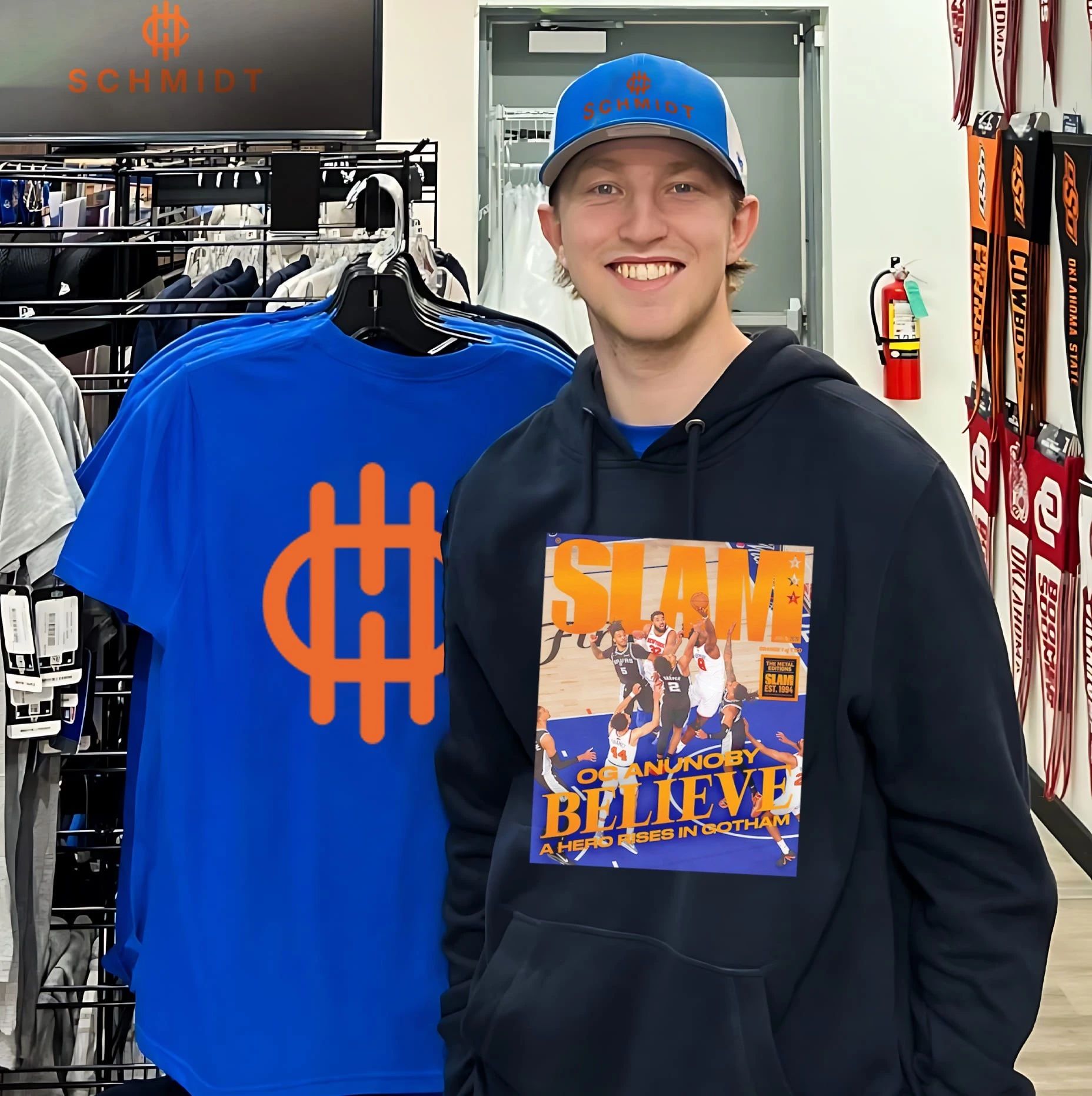 NY Knicks vs San Antonio Spurs SLAM OG Anunoby believe a hero rises in Gotham shirt