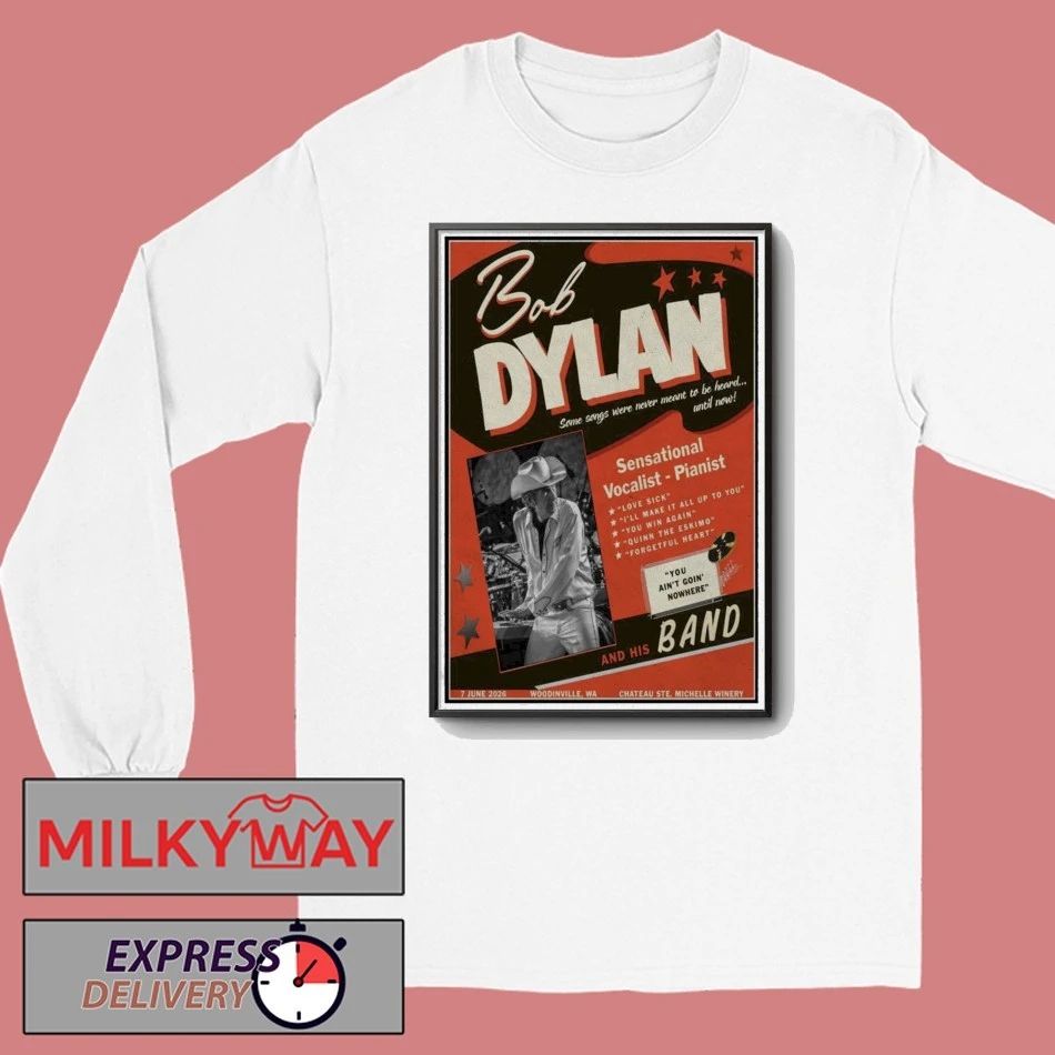 LIMITED June 7 2026 Bob Dylan Woodinville TOUR Poster shirt