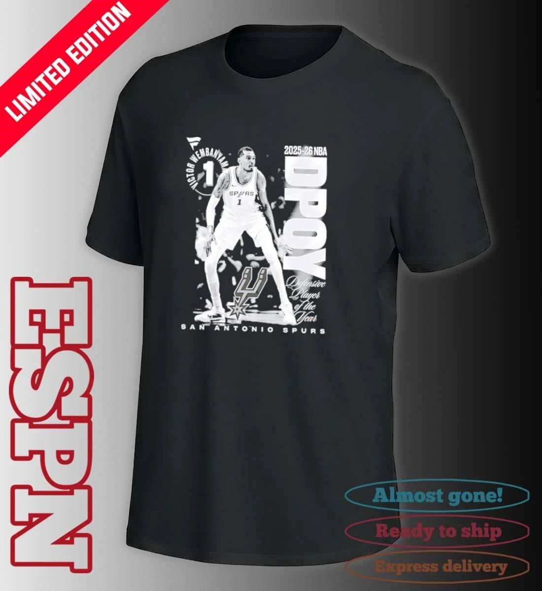 Victor Wembanyama San Antonio Spurs 2025-26 NBA Defensive Player of the Year Legacy T-Shirt