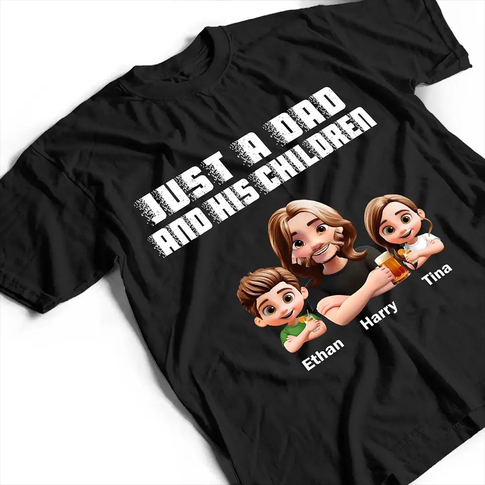 Just A Dad And His Girl Grunge Style - Personalized T Shirt