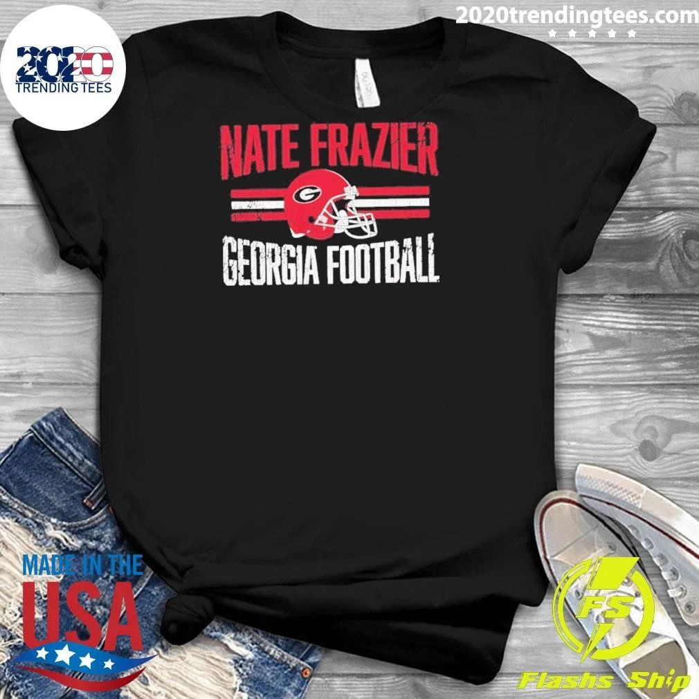 Nate Frazier Georgia Bulldogs NCAA Football Helmet Hero Shirt