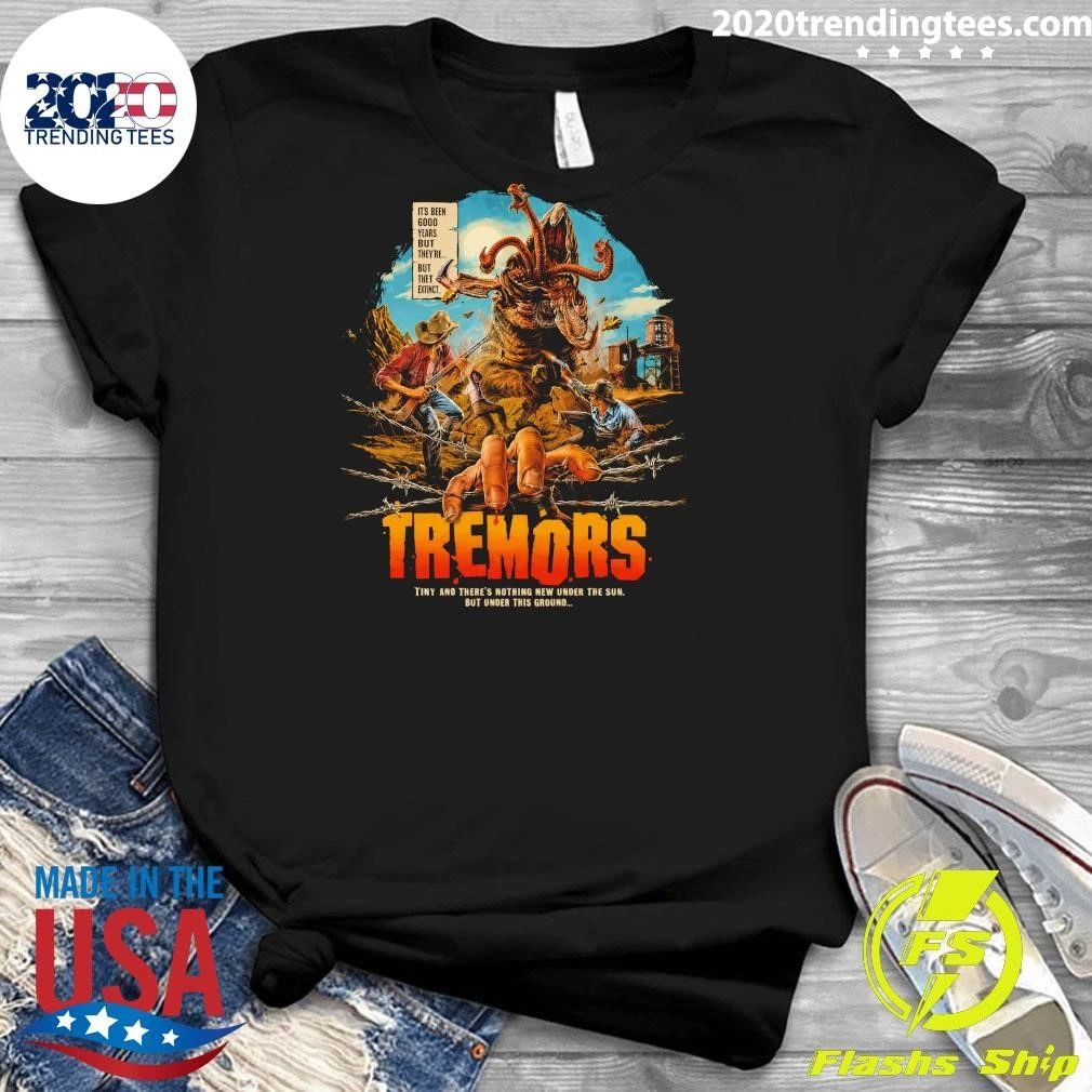 Tremors Monster Tiny And There’s Nothing New Under The Sun But Under This Ground Desert Horror Western Art Tee Shirt