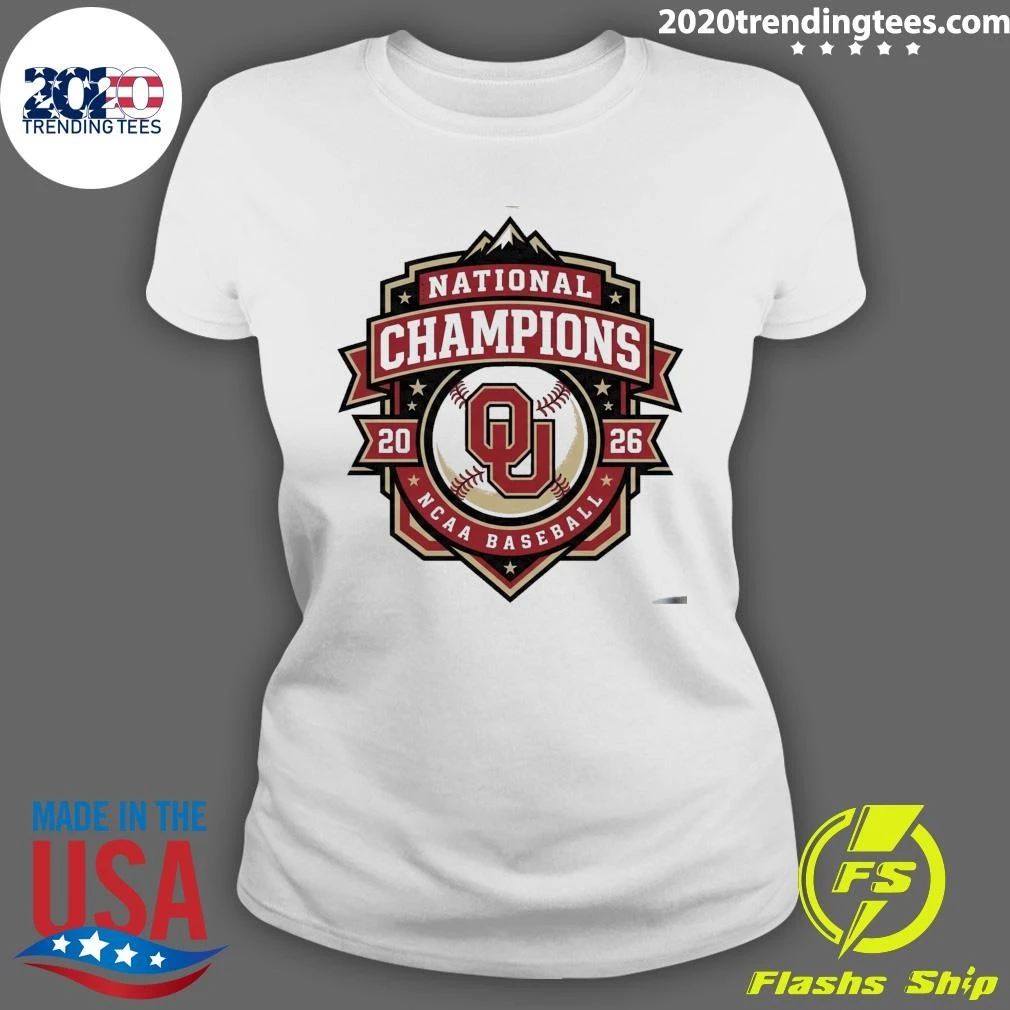 Oklahoma Sooners National Champs 2026 NCAA Baseball CWS Iconic Shirt