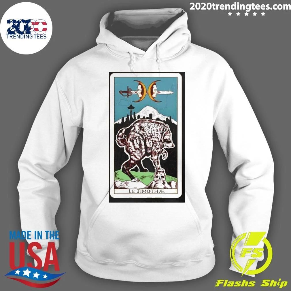 Le Jimothae Tarot Card Raccoon Seattle Skyline Shirt