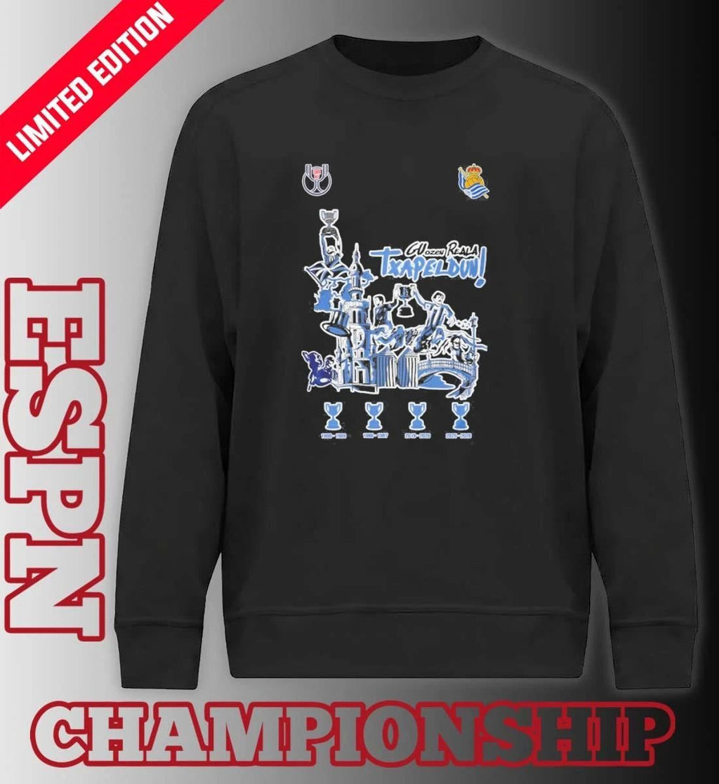 Real Sociedad Guozhen Reala Txapel Dun Campeones Shirt