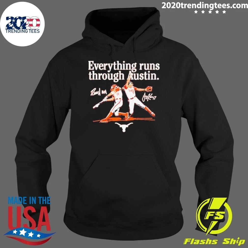 Texas Longhorns Everything Runs Through Austin Signature Shirt