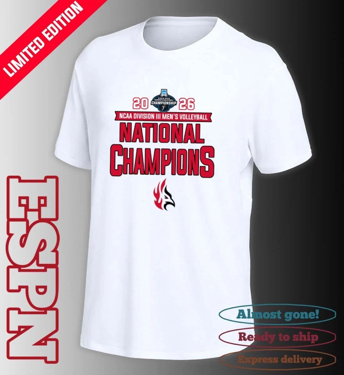 Carthage College Men’s Volleyball 2026 NCAA Division III National Champions T-Shirt
